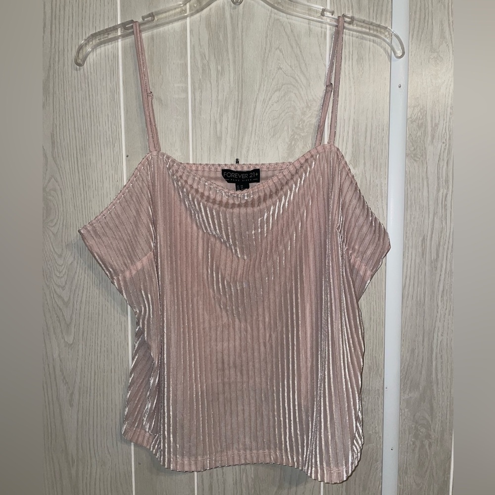 Forever 21 Soft Pink Velvet Tank 💕 3X